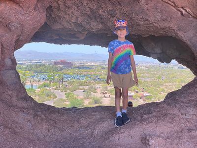 Papago Park Hole In The Rock With Cruz -- April 24, 2024