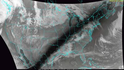 Eclipse Path from  Visible Satellite Images