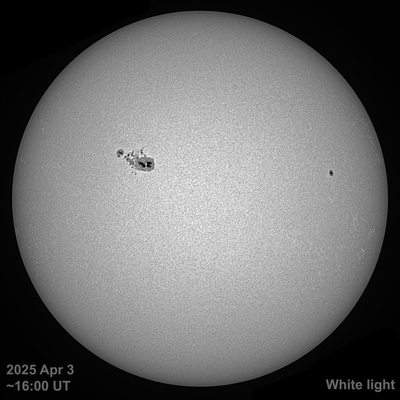 May 3, 2025: White light, H-alpha, and CaK