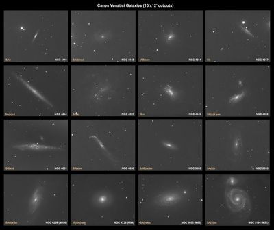 16 Galaxies In Canes Venatici