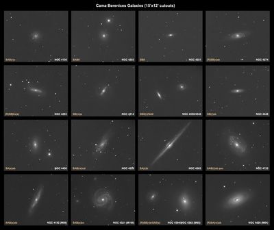 16 Galaxies In Coma Berenices
