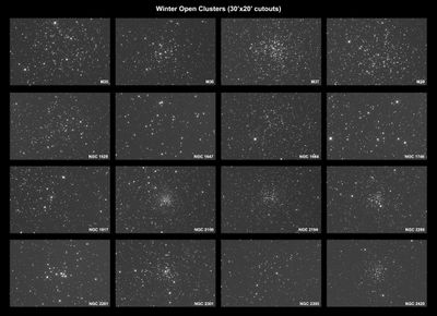Winter Open Clusters