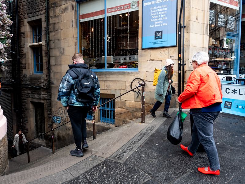 At the top of Fleshmarket Close, Edinburgh