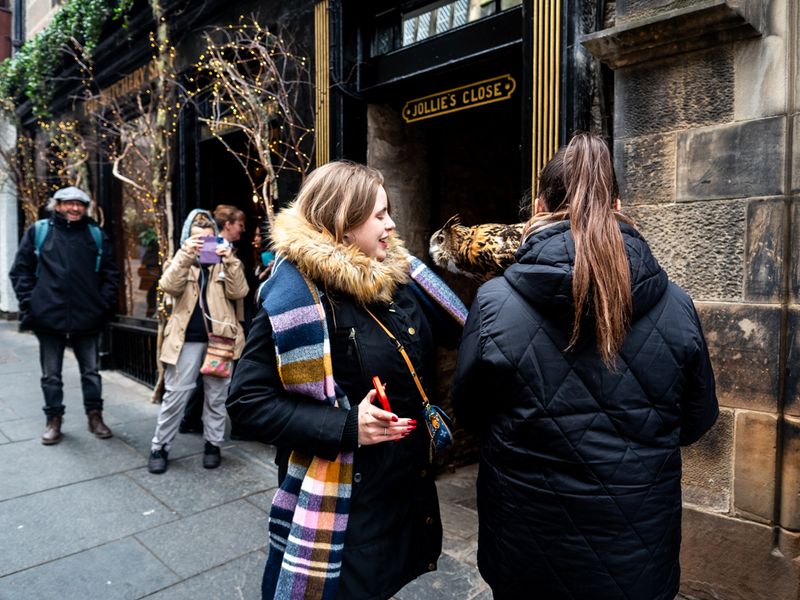 An Owl Outside The Witchery, The Royal Mile, Edinburgh