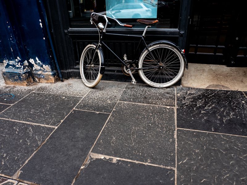 Bicycle on George IV Bridge, Edinburgh