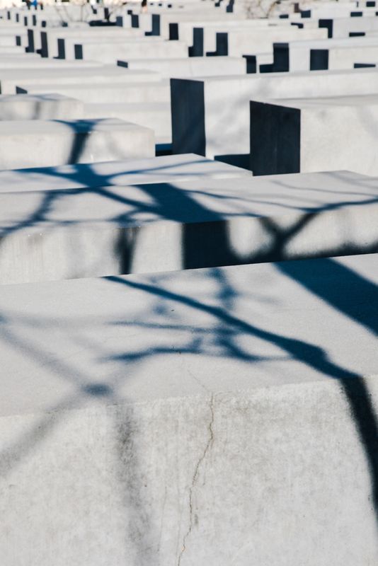 Shadows over the Memorial To The Murdered Jews Of Europe, Berlin