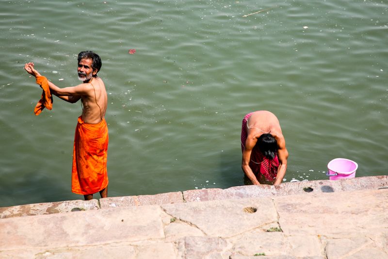 Bathing in the Ganges, Varanasi, India