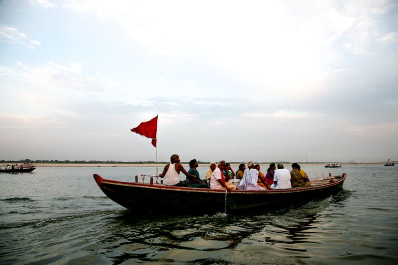 Sailing on the River Ganges, Varanasi, India