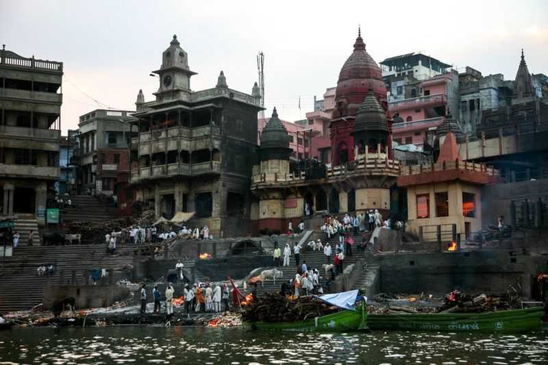 Cremation at Manikarnika Ghat, Varanasi, India