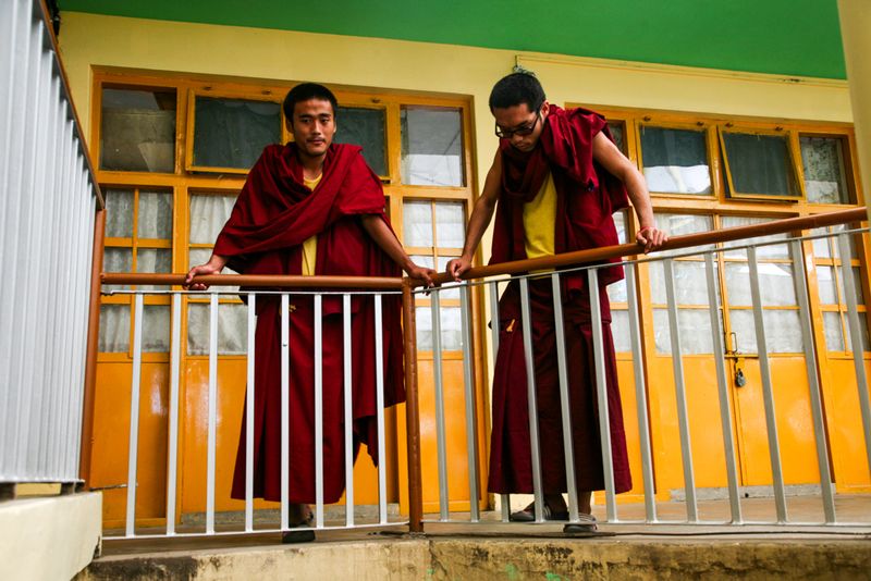 Two Monks, Dharamshala, India