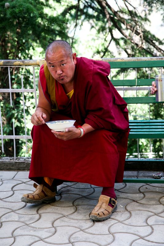 Lunchtime at the Dalai Lama's Temple, Dharamshala, India