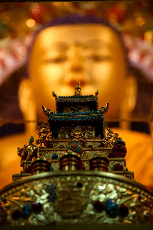 Buddha and Temple, Dharamshala, India