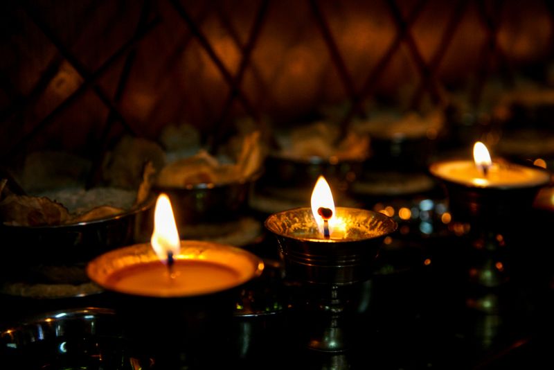 Offerings to Spiritual Sanctuary, Dalai Lama Temple, Dharamshala, India