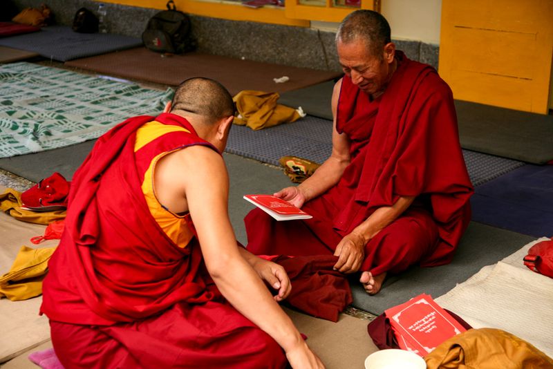 Lamas at the Temple, Dharamshala, India