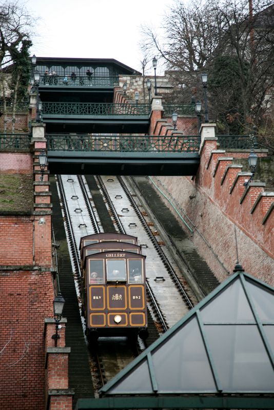 Funicular to Buda Castle, Budapest, Hungary
