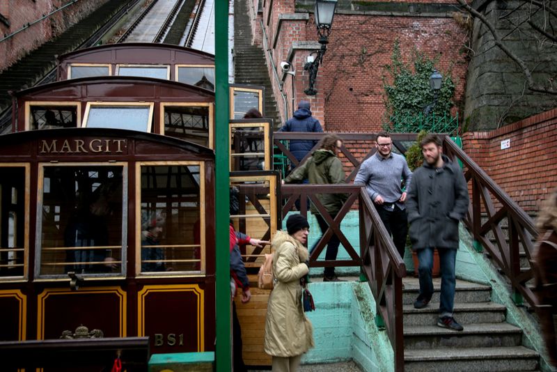From Buda Castle on the Funicular, Budapest, Hungary