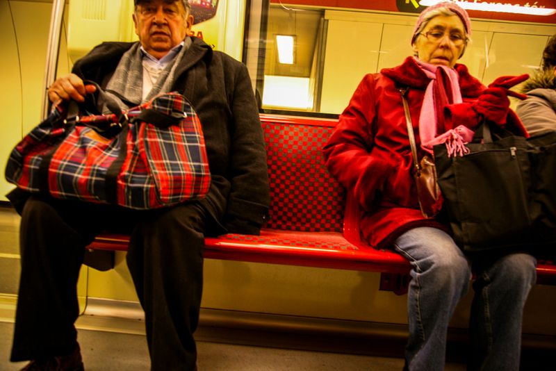 On the Budapest Metro, Hungary