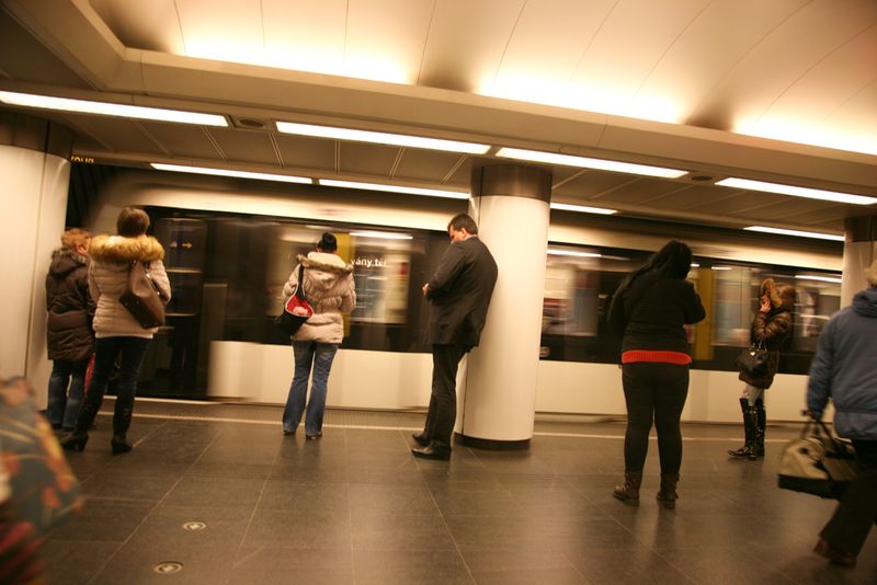 Waiting for the Metro, Budapest, Hungary