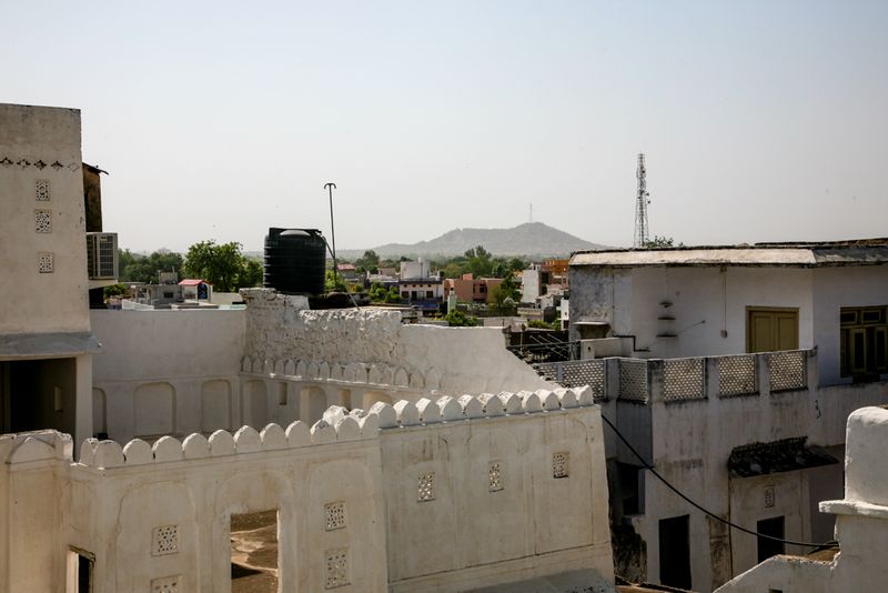 From the Roof of the Palace, Nimaj, India