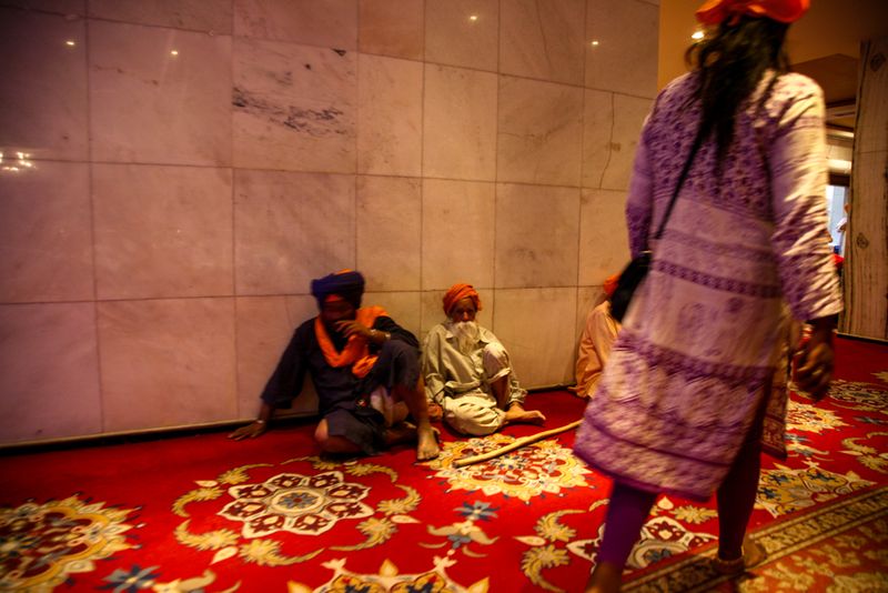 In the Gurdwara Worship, Delhi, India