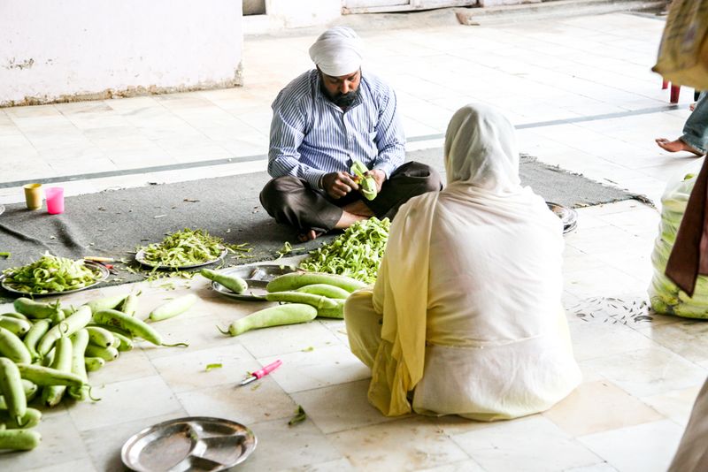 Community Cooking in the Gurdwara, Jodphur, India