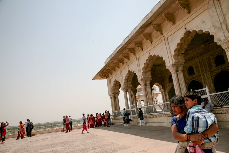 In the Bright Sun at the Red Fort, Agra, India