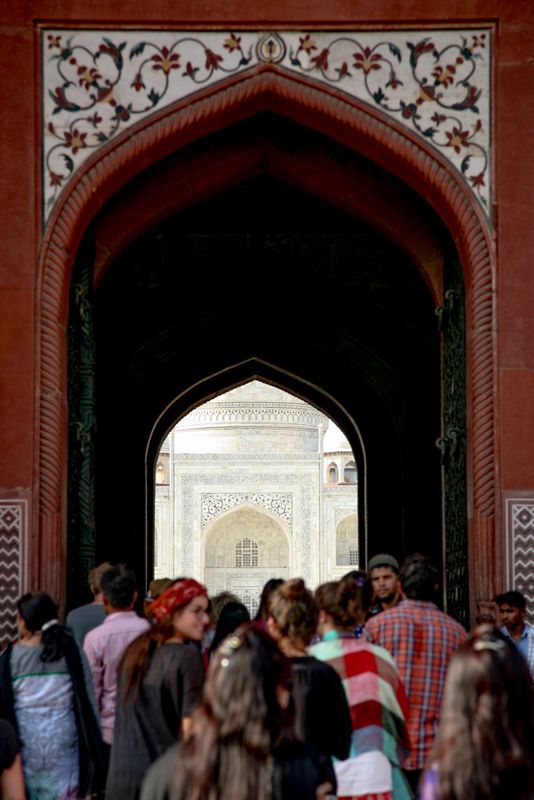 Framing Views of the Taj Mahal, Agra, India