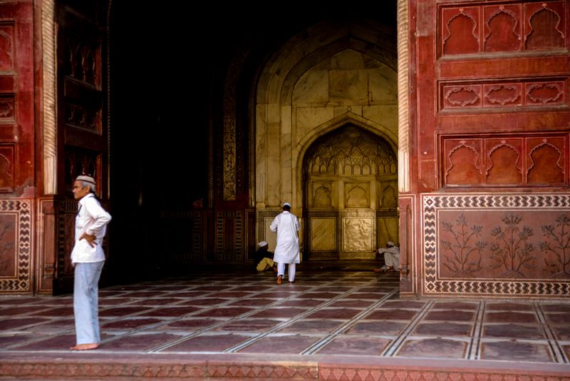 Shaded at the Taj Mahal, Agra, India