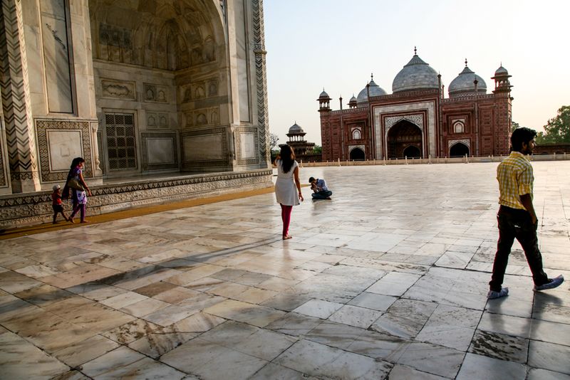 Photograph at the Taj Mahal, Agra, India