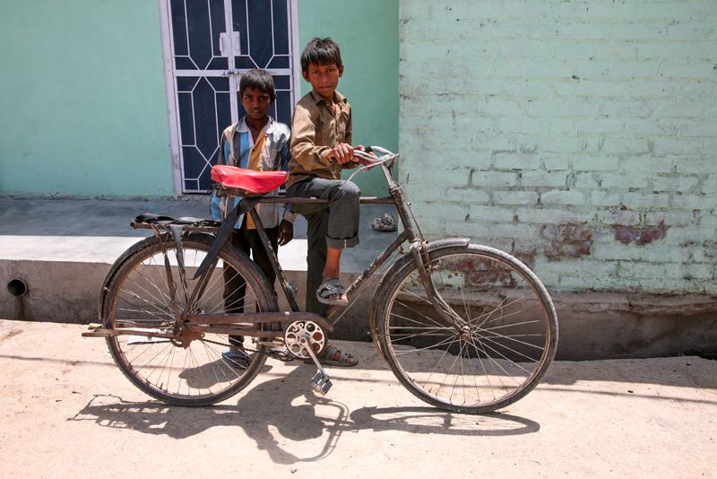 Two Boys and a Bicycle, Tordi Garh, India