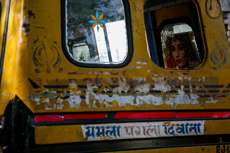 Poster in the Tuk Tuk, Tordi Garh, India