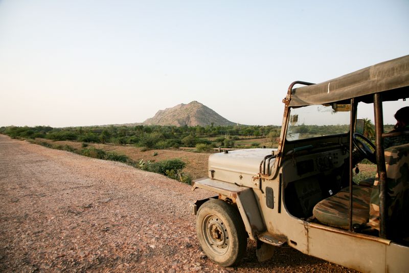 Jeep on the Outskirts of Tordi Garh, India