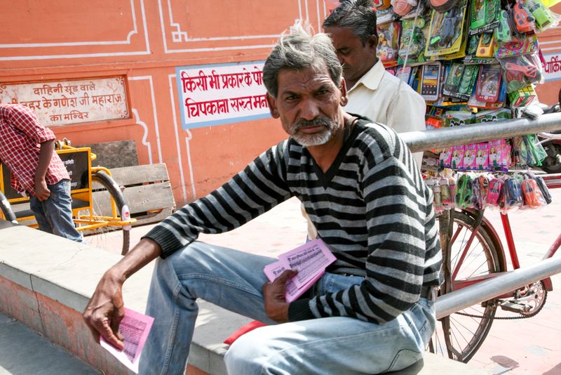 Side of the Road Portrait, Jaipur, India