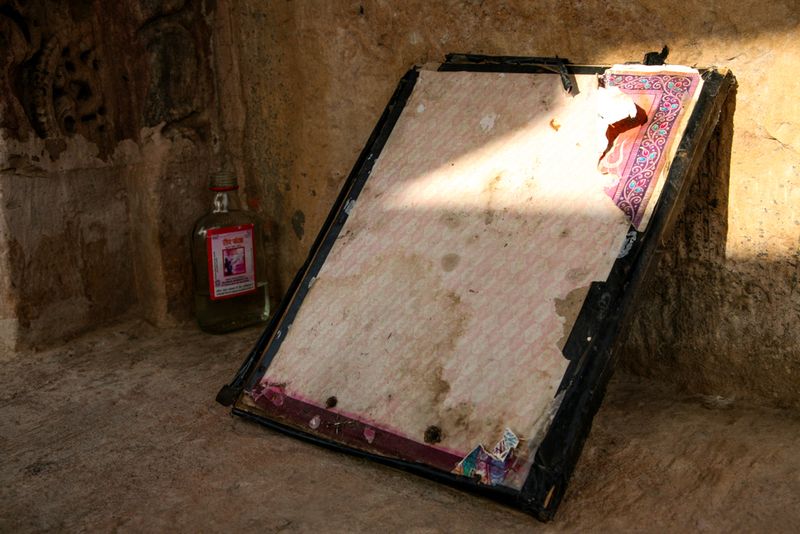 Temple Poster Board, near Nimaj, India