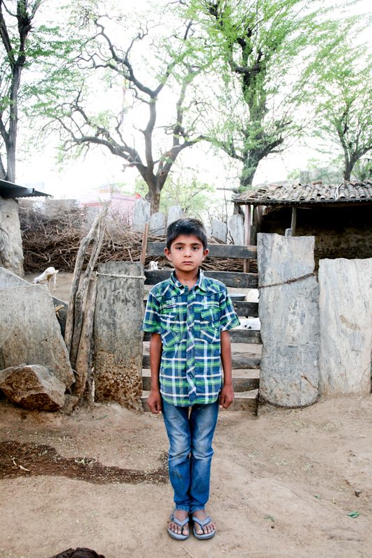 Near His Goats, near Nimaj, India
