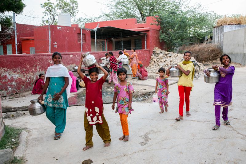 At the Water Fountain, near Nimaj, India