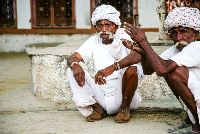 Men in Turbans, near Nimaj, India