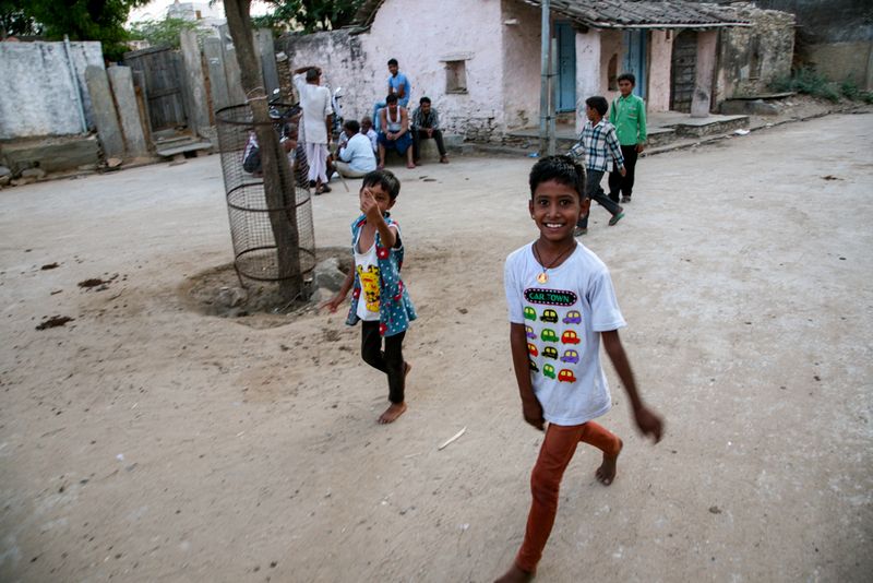 Kids in the Street, near Nimaj, India