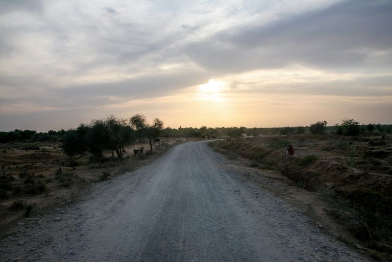 Sunset in the Desert, near Nimaj, India