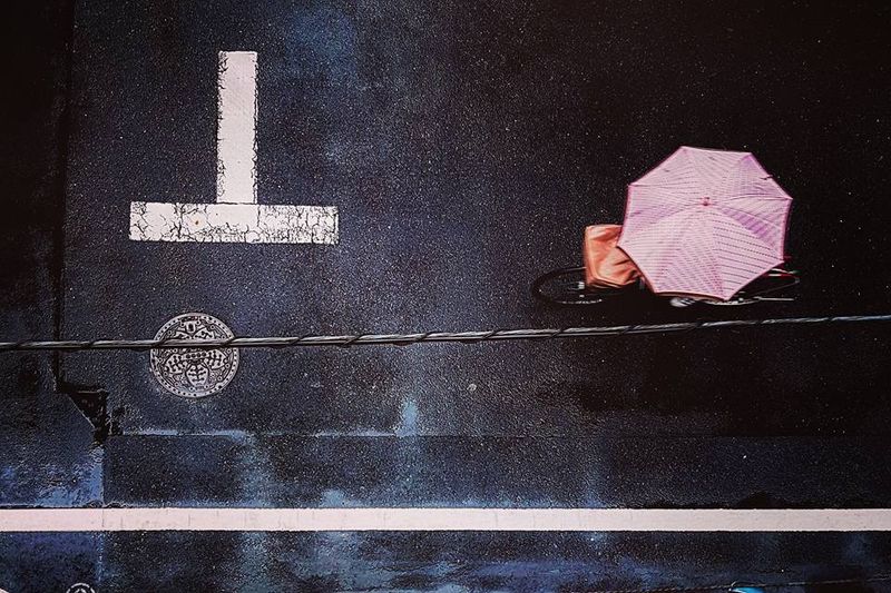 Pink Umbrella, Tokyo, Japan