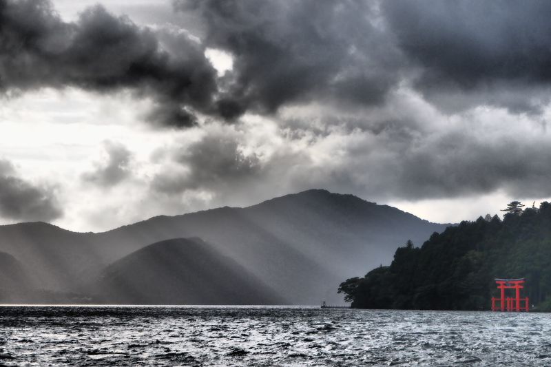 Storm Over the Torii Gate, Hakone, Japan