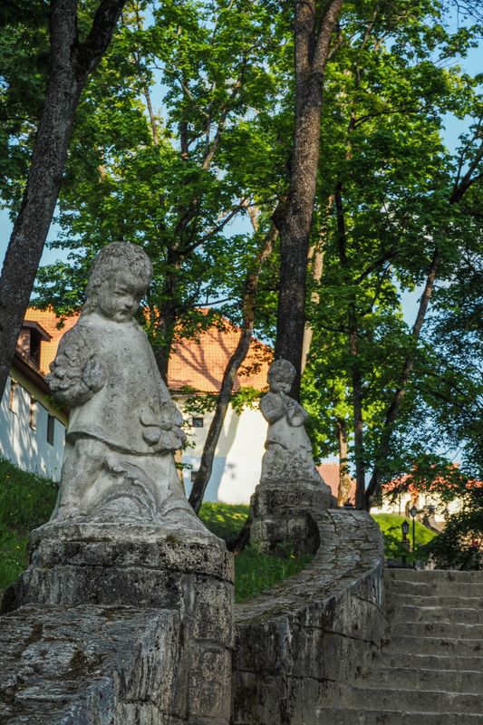 Over the Steps of the Old Town of Cēsis, Latvia