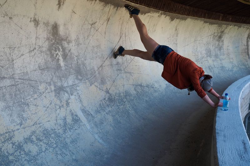 On the Empty Bobsleigh Track, Sigulda, Latvia