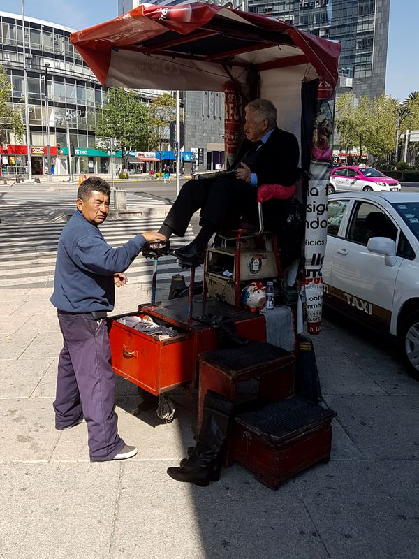 Shaded Shoe Shine, Mexico City, Mexico