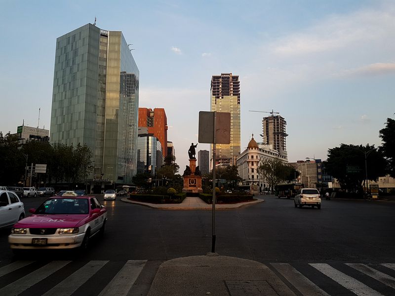 Standing at the Centre, Paseo de la Reforma, Mexico City, Mexico