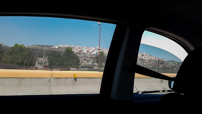 Tinted Blue Sky, on the road to Teotihuacn, Mexico