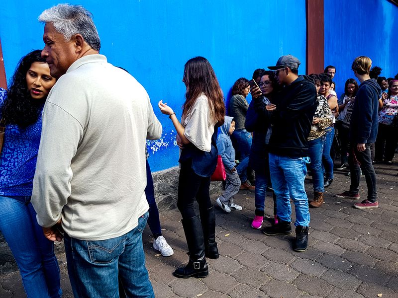 Queuing for the Blue House, La Casa Azul, Coyoacán, Mexico City, Mexico