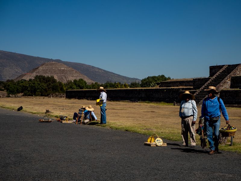 Sombreros at the Pyramids, Teotihuacán, Mexico