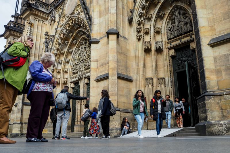 At The Western Doors of St Vitus, Prague, Czechia