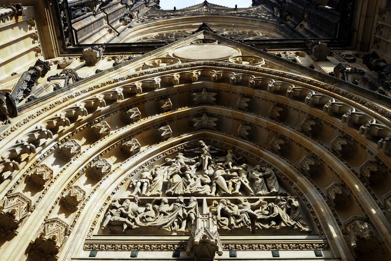 Light and Shadow of the Cathedral Door, Prague, Czechia